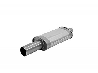 UNIVERSAL SPORT EXHAUST WITH 1 STAINLESS STILL TAIL PIPE Ø 90 mm